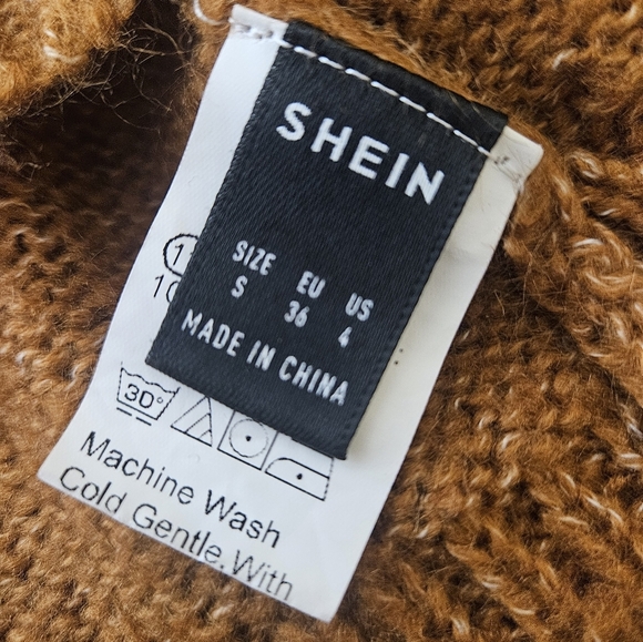 SHEIN Brown Knit Button-Front Cardigan | Women’s Size S - Picture 2 of 12